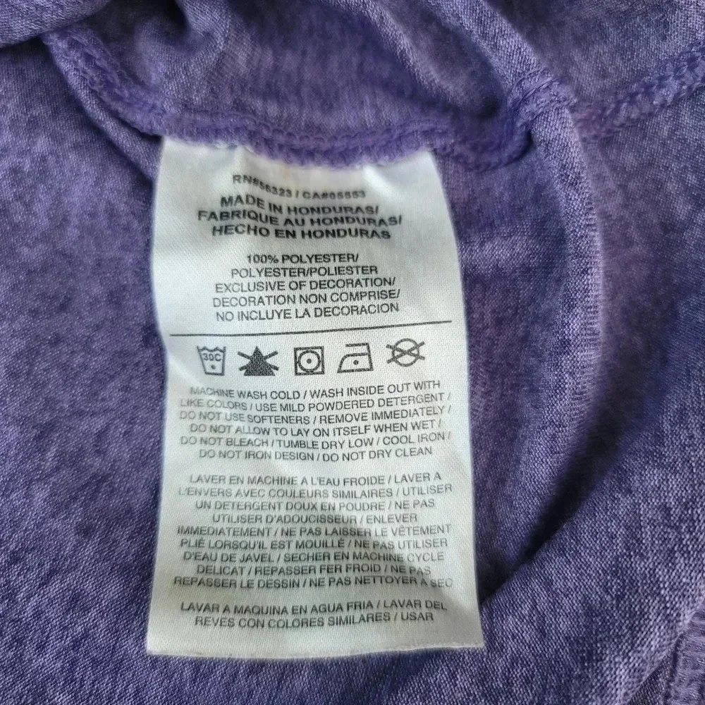 Nike Shirt Womens Purple DriFit Swoosh Logo Casual Running Active Sports Sz M